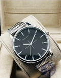 Men's Steel Chain SL07 Silver Black Dial Men style Boys Hand Watch