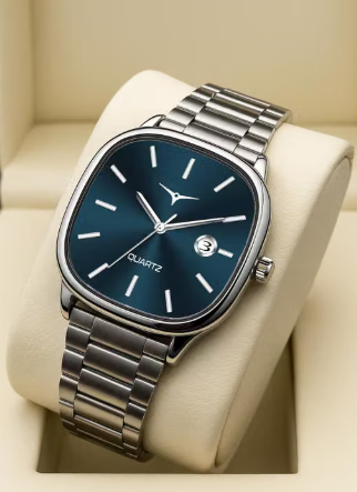 Vintage Watch collection Classic Quartz Green Dial with Silver Band