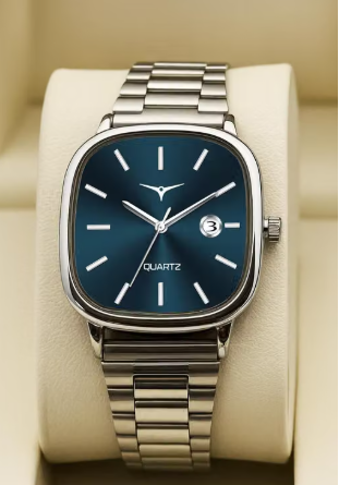 Vintage Watch collection Classic Quartz Green Dial with Silver Band